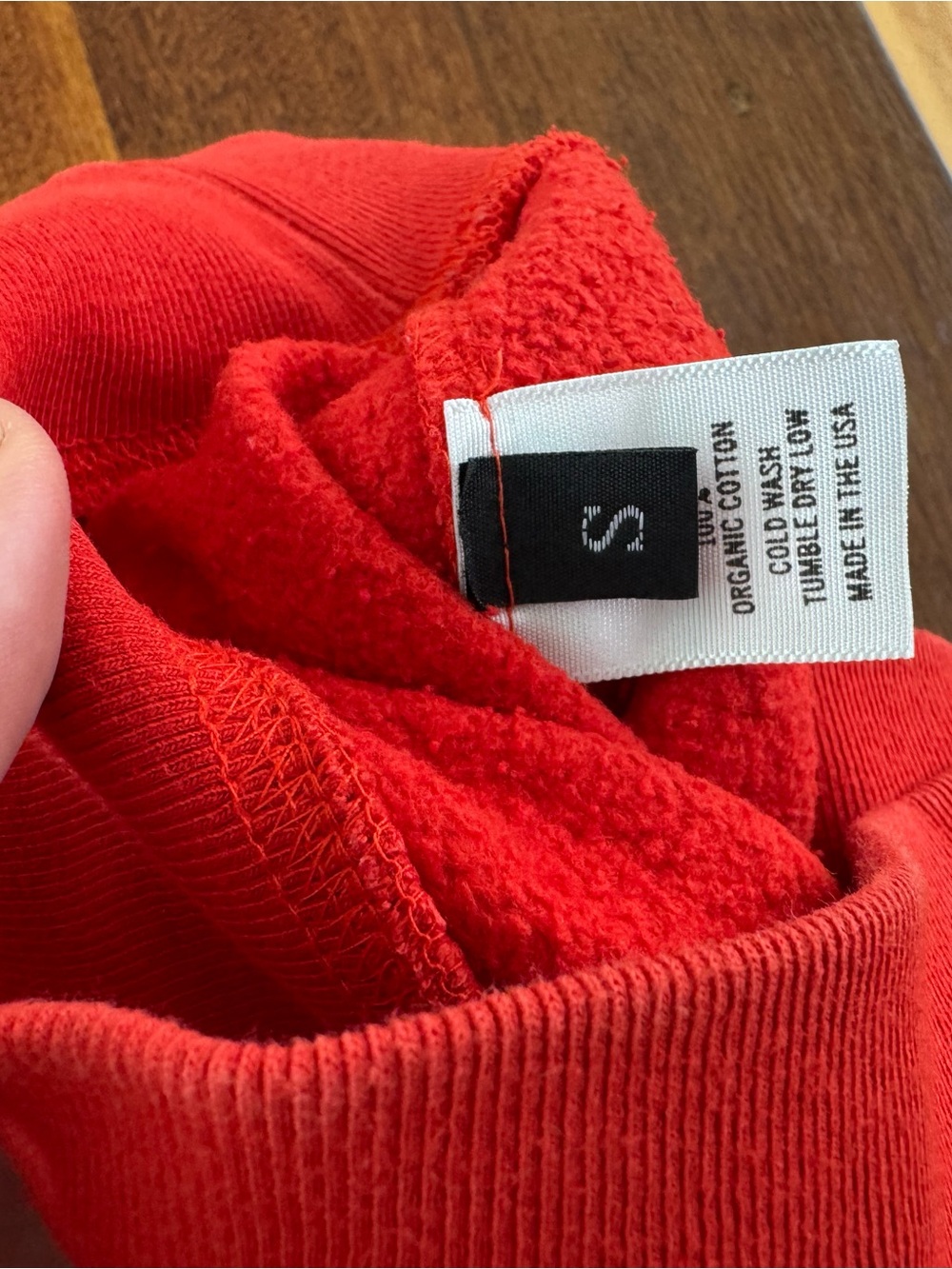 Clare V. Red & Navy Raglan Crewneck Sweatshirt - Picture 4 of 5